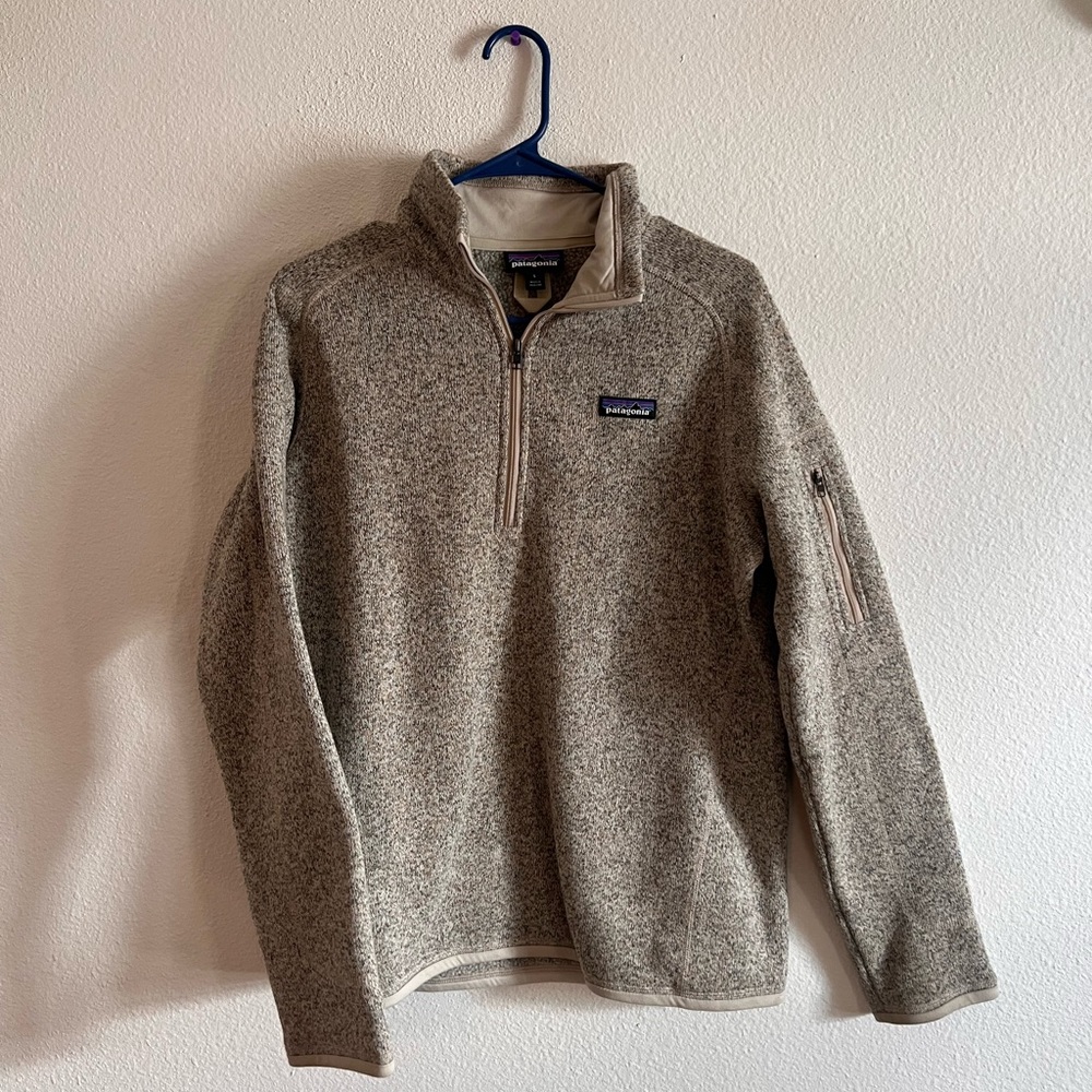 Tan Patagonia quarter zip